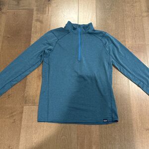 Patagonia Womens Capilene Thermal Weight Zip Neck Lagom Blue S Base Layer 24x19